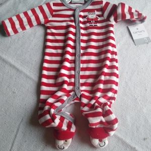 Carter's 3 Mo. Santa Sleeper/ Santa Face Feet
